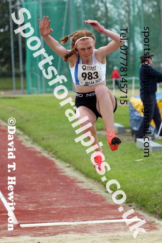 Long jump, 2021 North East Grand Prix No. 3, Monkton, Wednesday, june 2nd. Photo: David T. Hewitson/Sports for All Pics